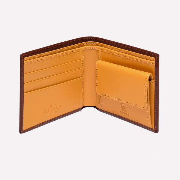Ettinger Bridle Hide Billfold Wallet With 3 C/C And Purse Havana/London Tan