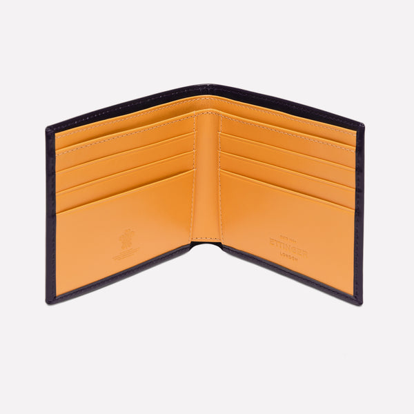 Ettinger Bridle Hide Billfold Wallet With 6 C/C Navy/London Tan