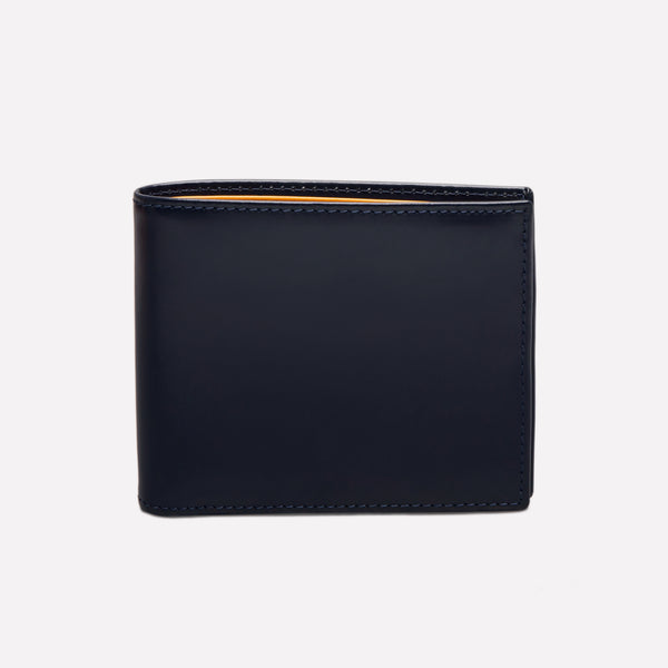 ettinger Bridle Hide Billfold Wallet with 6 C/C Navy/London Tan