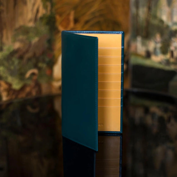 Ettinger Bridle Hide Coat Wallet With 8 C/C Petrol Blue/London Tan