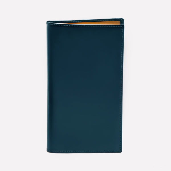ettinger Bridle Hide Coat Wallet with 8 C/C Petrol Blue/London Tan