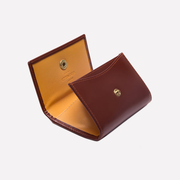 Ettinger Bridle Hide Coin Purse With Card Pocket (concealed Button) Havana/London Tan