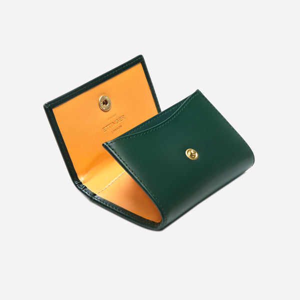 Ettinger Bridle Hide Coin Purse With Card Pocket Green/London Tan