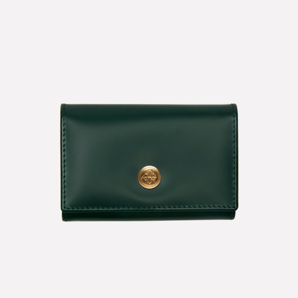 ettinger Bridle Hide Coin Purse with Card Pocket Green/London Tan