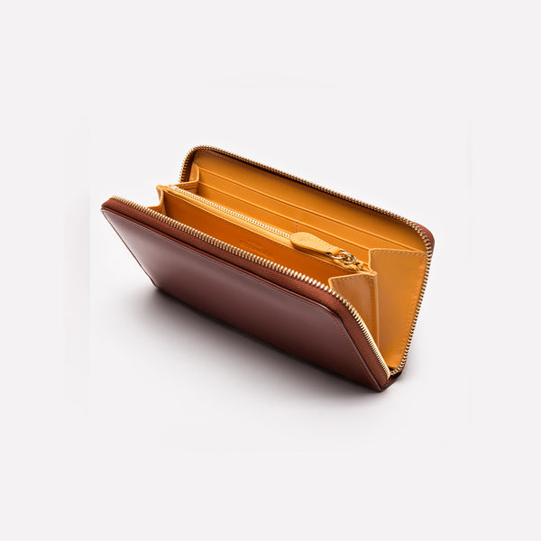 Ettinger Bridle Hide Large Zip-Around Purse Havana/London Tan