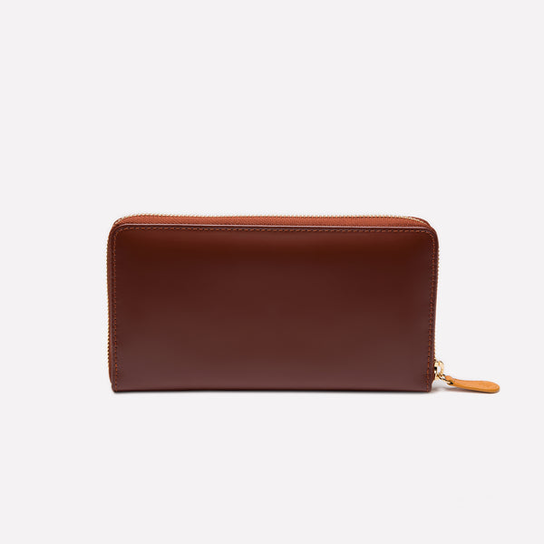 ettinger Bridle Hide Large Zip-Around Purse Havana/London Tan