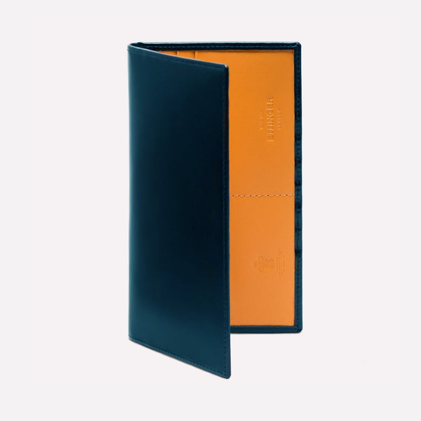 Ettinger Bridle Hide Long Wallet With Zipped Pocket Navy/London Tan