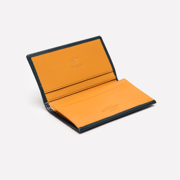 Ettinger Bridle Hide Visiting Card Case & Travel Shoe Horn Petrol Blue