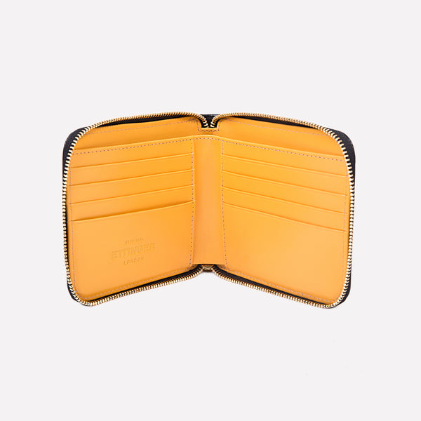 Ettinger Bridle Hide Zipped Wallet With 8 C/C Black/London Tan