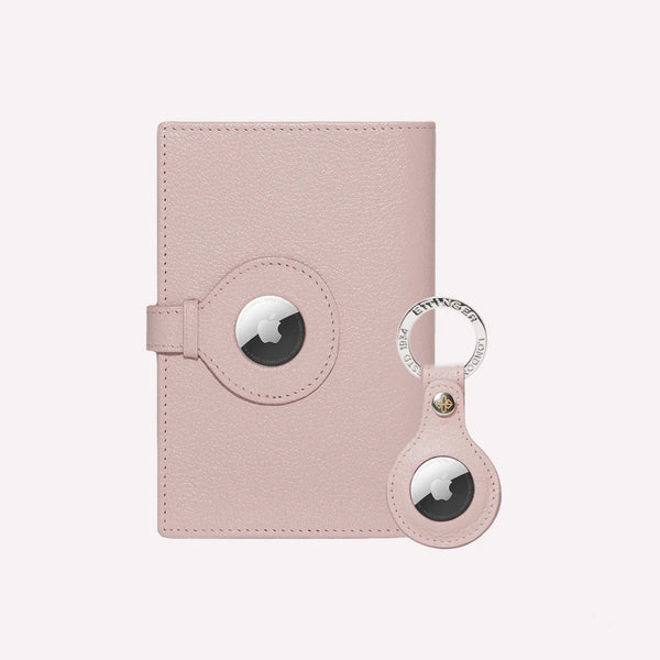 Ettinger Capra AirTag Passport Case & AirTag Keyring Forest Green