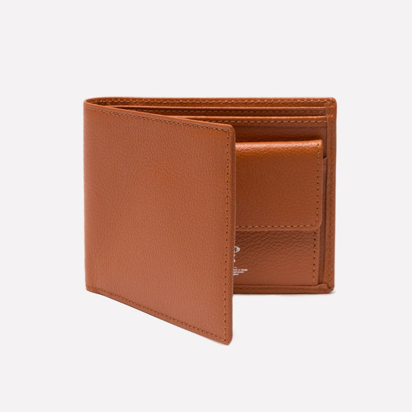 Ettinger Capra Billfold Wallet With 3 C/C And Purse Tan