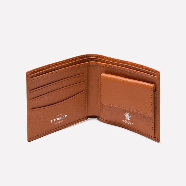 Ettinger Capra Billfold Wallet With 3 C/C And Purse Tan