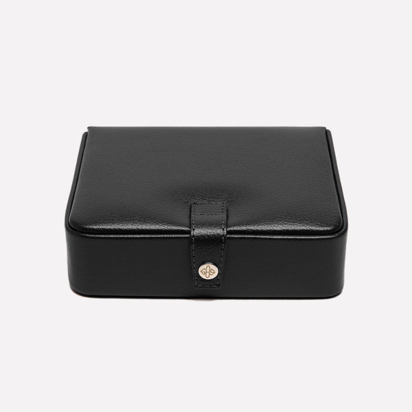 Ettinger Capra Ecru Large Jewellery / Cufflink Box Marine Blue/Ecru