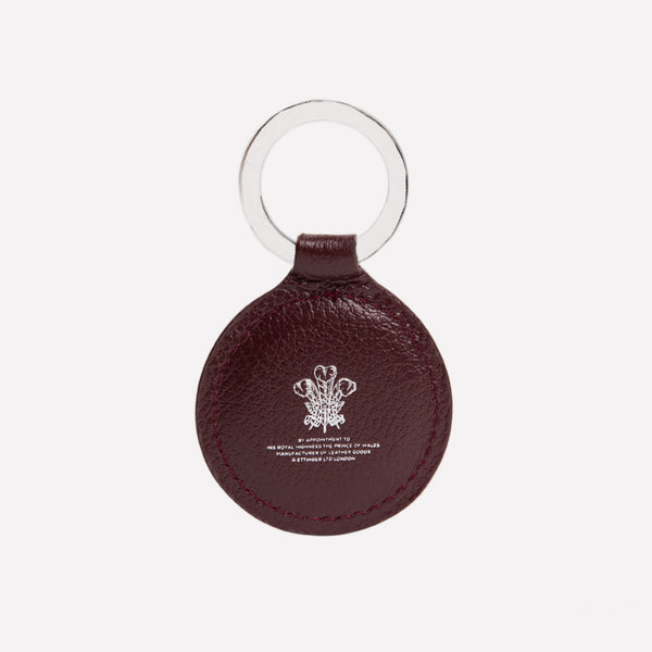 Ettinger Capra Flat Credit Card Case & Round Key Fob Bordeaux