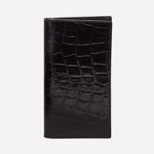 Ettinger Croco Coat Wallet With 8 C/C Mahogany/Black