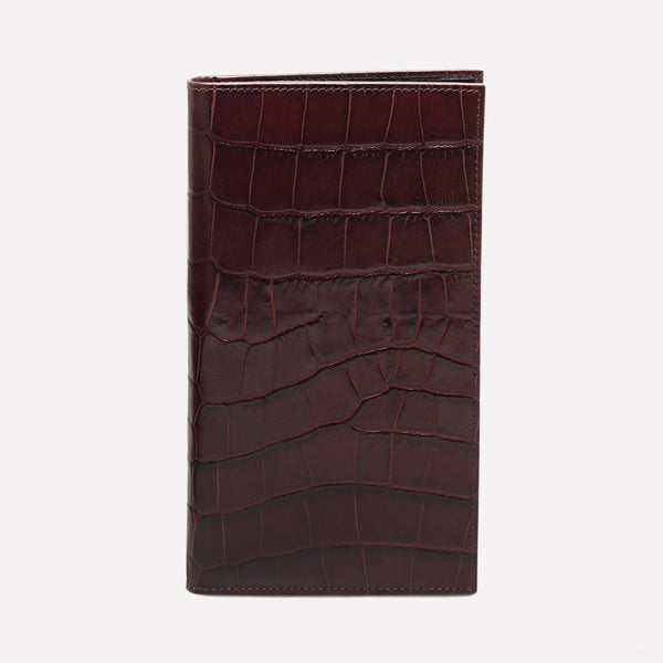 ettinger Croco Coat Wallet with 8 C/C Mahogany/Black