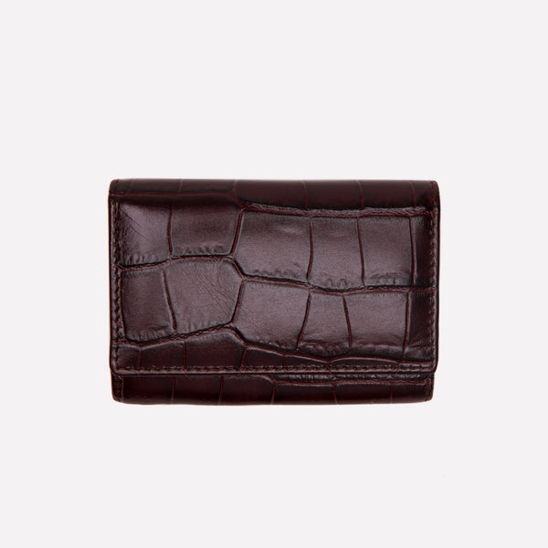 Ettinger Croco Coin Purse With Card Pocket Ebony/Black