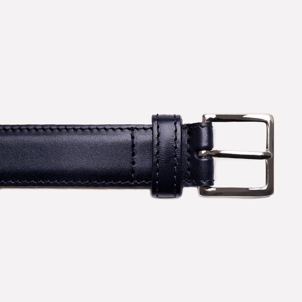 ettinger 30mm Waxy Leather Belt Navy