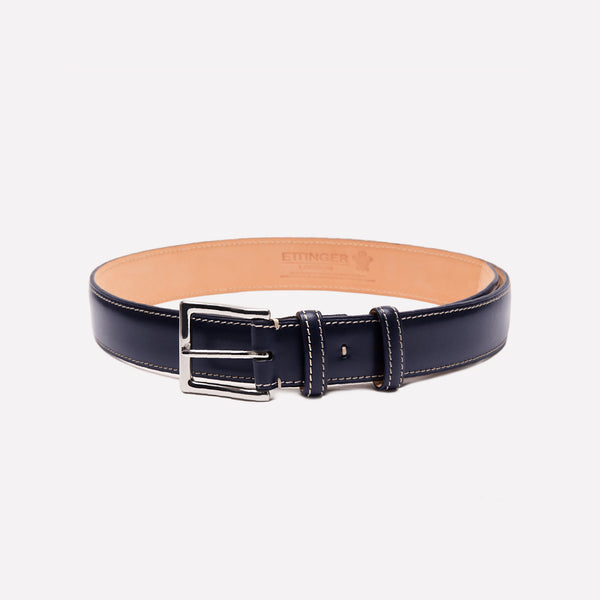 Ettinger 35mm Waxy Leather Belt Navy