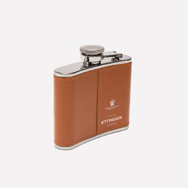 Ettinger Capra 4oz Hip Flask Tan