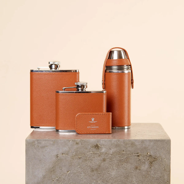 Ettinger Capra 4oz Hip Flask Tan