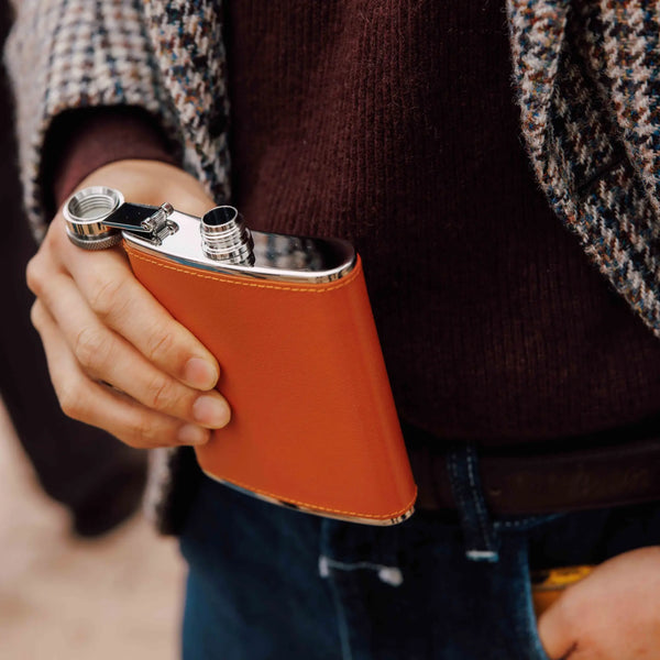Ettinger Capra 6oz Hip Flask Tan