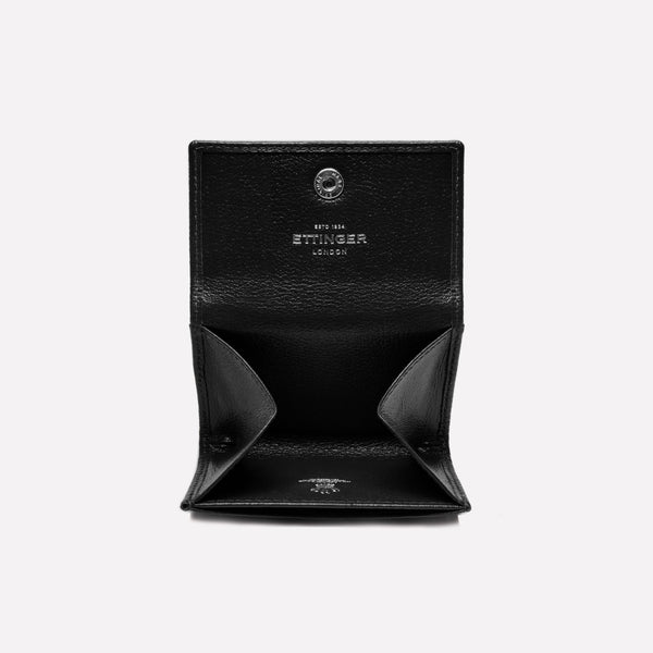 Ettinger Capra Coin Purse With Card Pocket Black