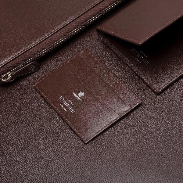 Ettinger Capra Flat Credit Card Case Bordeaux