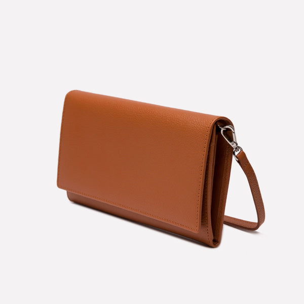 Ettinger Capra Large Flap-Over Purse Tan