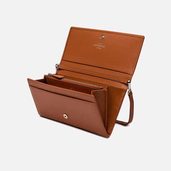 Ettinger Capra Large Flap-Over Purse Tan