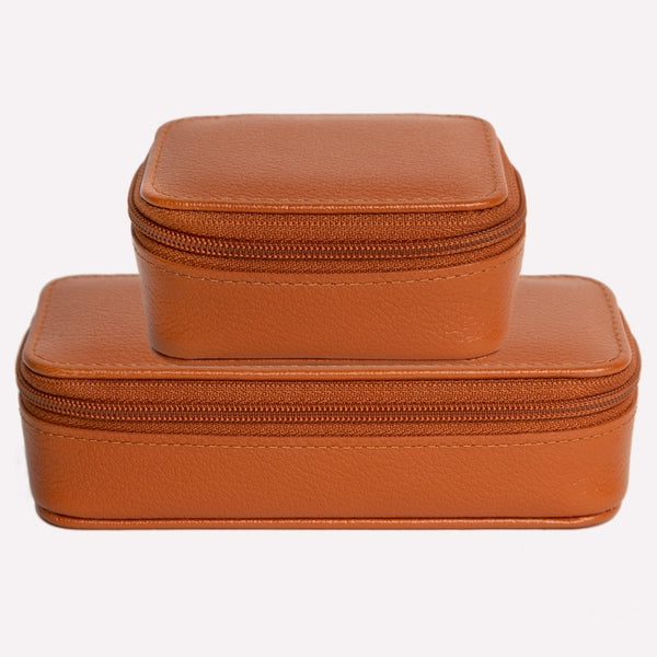 ettinger Capra Large & Small Zip Boxes Tan