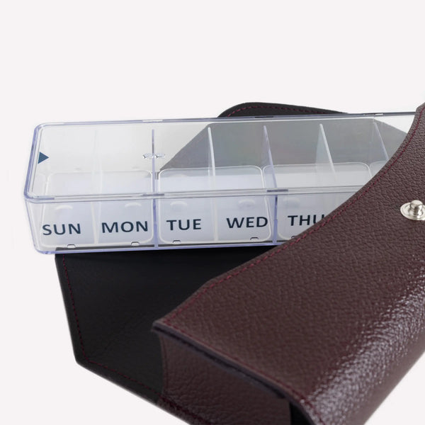 Ettinger Capra Large Travel Pill Case Bordeaux