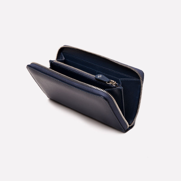 Ettinger Capra Large Zip-Around Purse Marine Blue