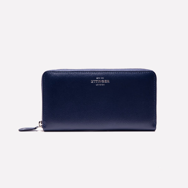 ettinger Capra Large Zip-Around Purse Marine Blue