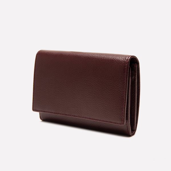 Ettinger Capra Midi Flap-Over Purse Bordeaux