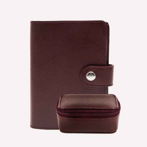 ettinger Capra Pill Case Set Bordeaux