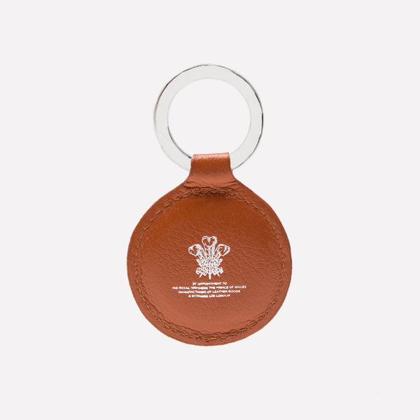 Ettinger Capra Round Key Fob Tan