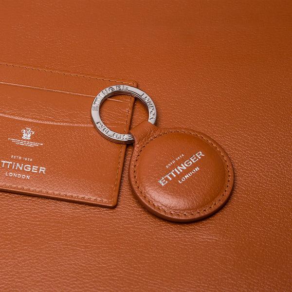 Ettinger Capra Round Key Fob Tan