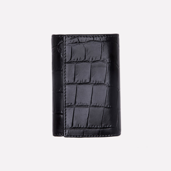 ettinger Croco 6-Hook Key Case Ebony/Black