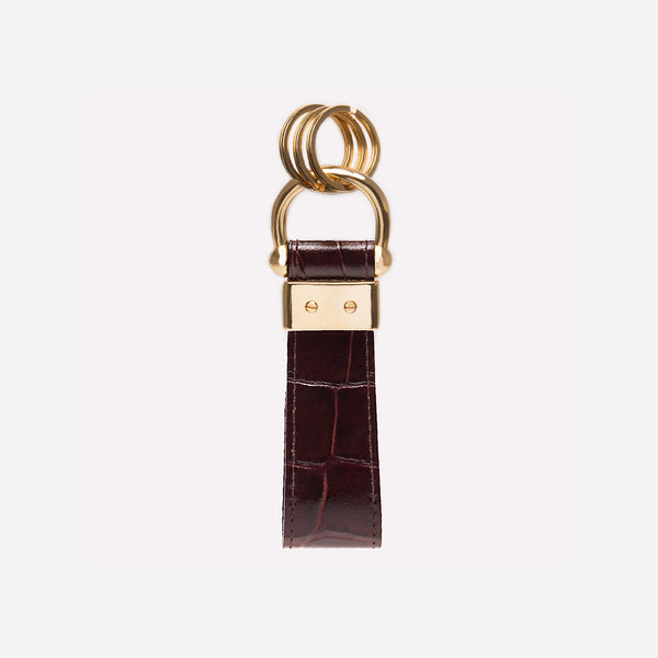 Ettinger Croco Stirrup Keyring Ebony/Black