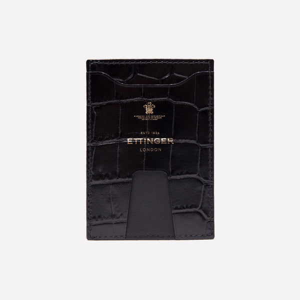 Ettinger Croco Travel Pass Holder Ebony/Black