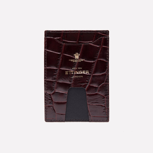 Ettinger Croco Travel Pass Holder Ebony/Black