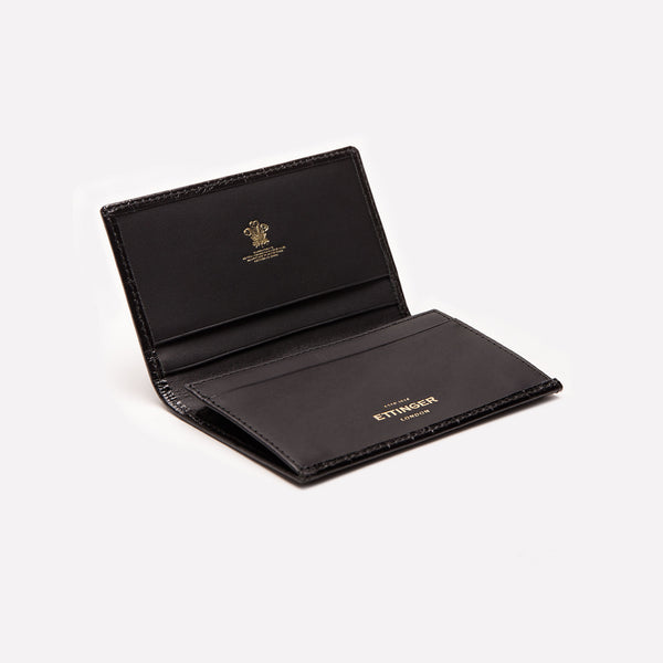 Ettinger Croco Visiting Card Case Ebony/Black