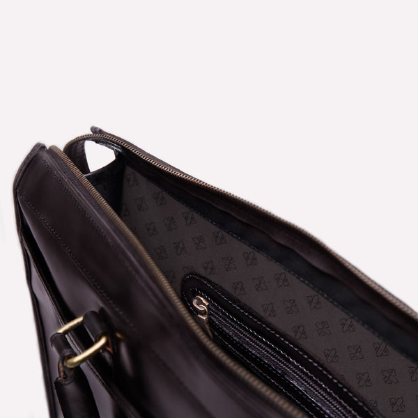 Ettinger Heritage Mayfair Briefcase Dark Havana