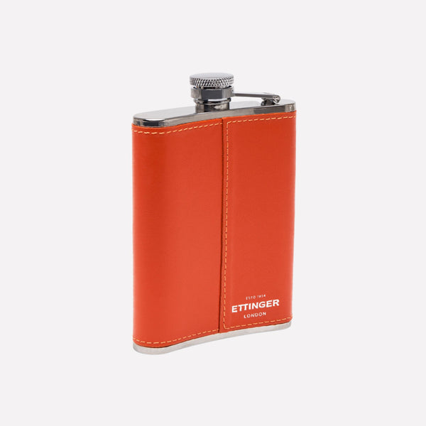 Ettinger Sterling 6oz Hip Flask Orange
