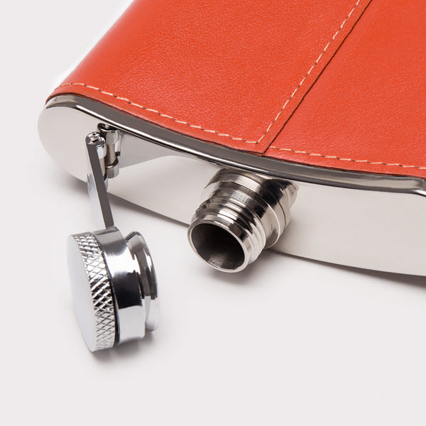 Ettinger Sterling 6oz Hip Flask Orange