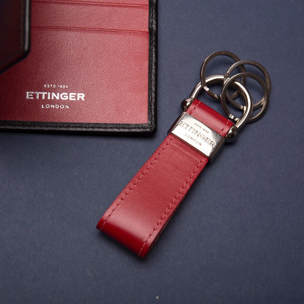 Ettinger Sterling Stirrup Keyring Red