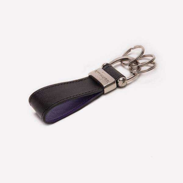 Ettinger Sterling Stirrup Keyring - Two Tone Purple
