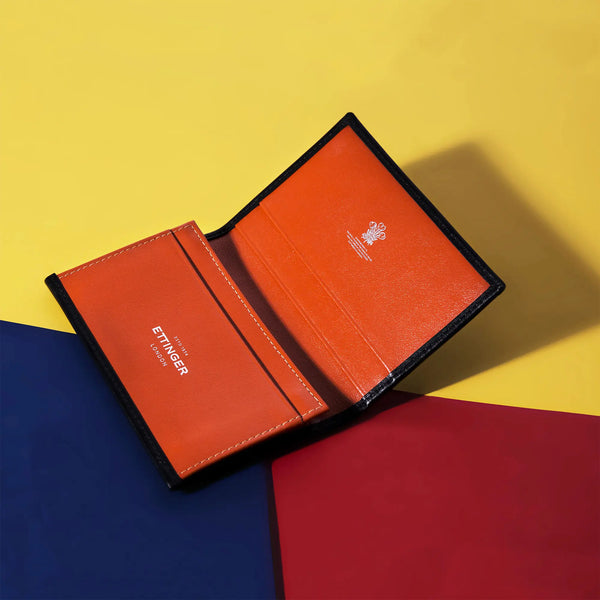 Ettinger Sterling Visiting Card Case Orange