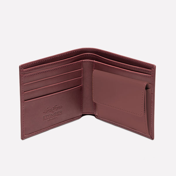 Ettinger Heritage Saira Hunjan X Ettinger Billfold Wallet With 3 C/C And Purse Acorn/Silver